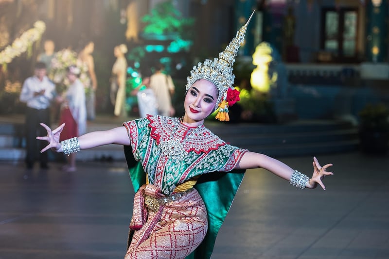 Traditional festival dancers