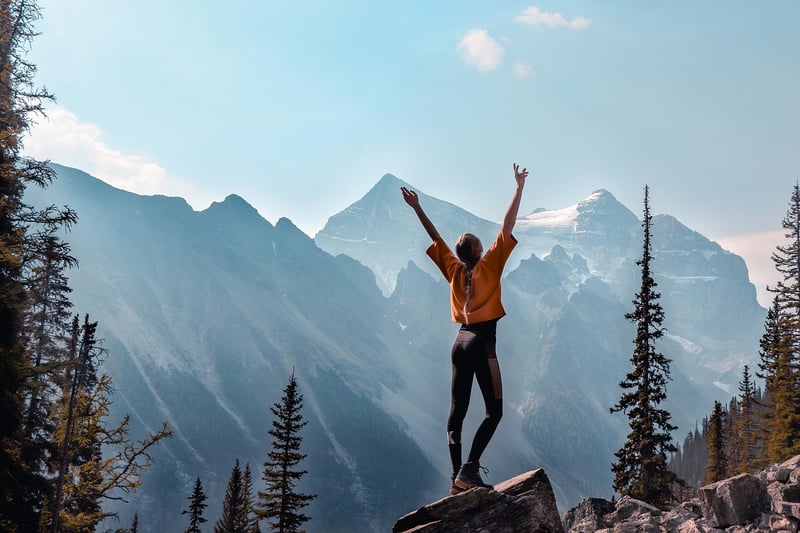 Hiking in nature